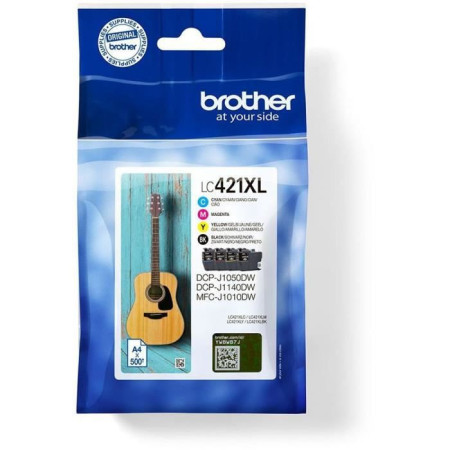 4 Cartouches d'encre LC421XLVAL - BROTHER - Noir