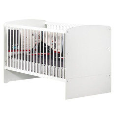 Lit évolutif - 140x70cm - Babyprice Basic - En bois blanc
