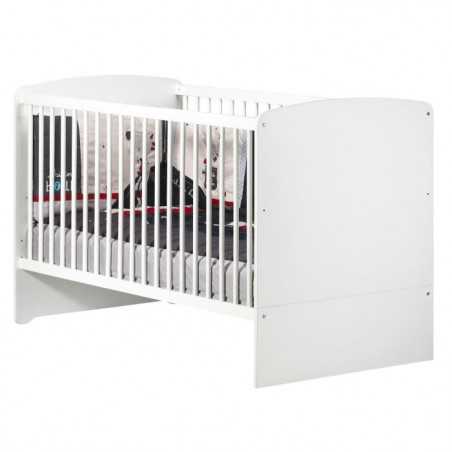 Lit évolutif - 140x70cm - Babyprice Basic - En bois blanc