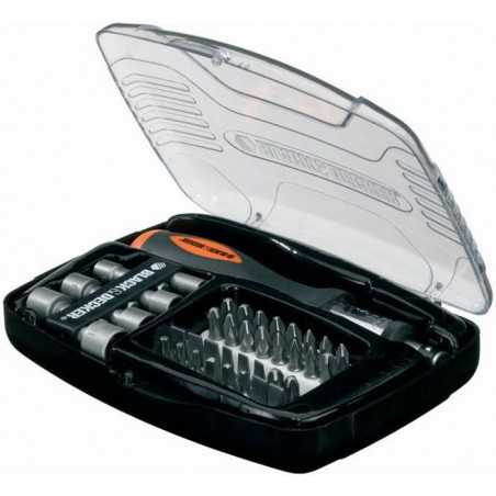 Kit de tournevis a cliquet - BLACK+DECKER - A7062-XJ - avec 39 accessoires