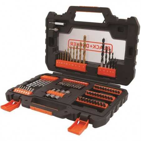 Coffret perçage vissage - BLACK+DECKER - A7231-XJ - 76 Accessoires - forets, douilles, embouts
