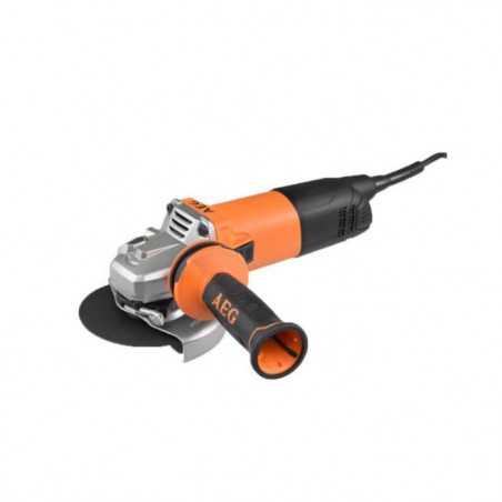 AEG - Meuleuse 125 mm, 1200 W, poignée, flasque, 2 disques diamant, en coffret - WS12-125SK