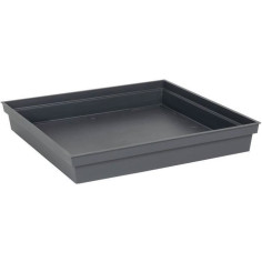 EDA Soucoupe carrée Toscane - 40 cm - Gris anthracite EDA Soucoupe carrée Toscane - 40 cm - Gris anthracite