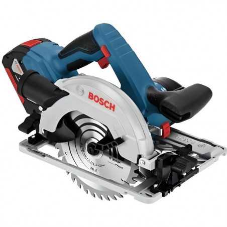 Scie circulaire Bosch Professional GKS 18V-57 G + 2 batteries 4,0Ah + chargeur GAL 18V-40 + L-BOXX - 06016A2106
