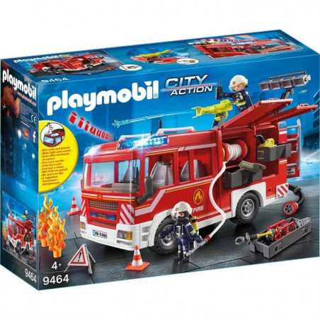 PLAYMOBIL 9464 Fourgon d'intervention des pompiers - City Action Les pompiers - Avec canon a eau - 138 pieces - Des 4 ans
