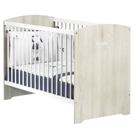 Lit bébé a barreaux - 120 x 60 cm - Babyprice Smile - Hetre