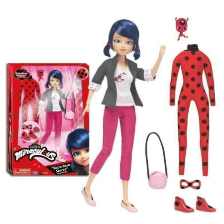 Miraculous Ladybug - Poupée mannequin 26 cm et ses deux tenues - BANDAI