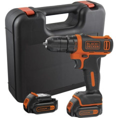 Perceuse-visseuse sans-fil 12V en Coffret BLACK+DECKER (Livrée avec 2 batterie 1 Perceuse-visseuse sans-fil 12V en Coffret BLACK+DECKER (Livrée avec 2 batterie 1