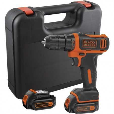 Kit visseuse sans fil - 12V - BLACK+DECKER - BDCDD12KB-QW - 2 batteries - chargeur - coffret
