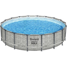 Kit Piscine hors sol tubulaire BESTWAY Steel Pro Max - 549 x 122 cm - Ronde (Avec po