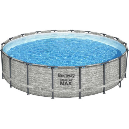 Kit Piscine hors sol tubulaire BESTWAY Steel Pro Max - 549 x 122 cm - Ronde (Avec po