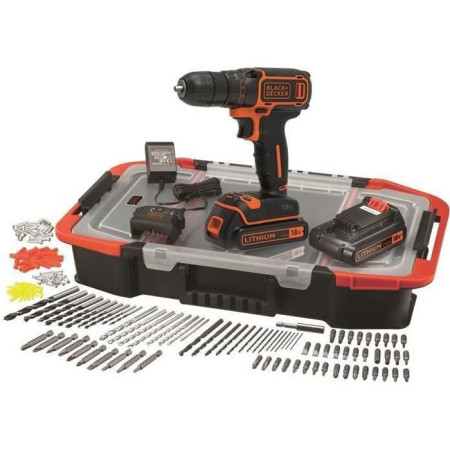 Perceuse-Visseuse sans-fil 18V BLACK+DECKER (2 Batteries 1
