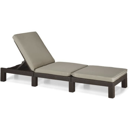 Allibert by KETER - Daytona - bain de soleil - résine imitation rotin tressé - marron