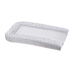 Matelas a&nbsp; langer avec éponges amovibles - blanc / gris - 42 x 70 cm