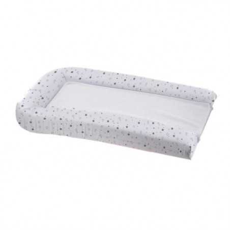 Matelas a&nbsp; langer avec éponges amovibles - blanc / gris - 42 x 70 cm