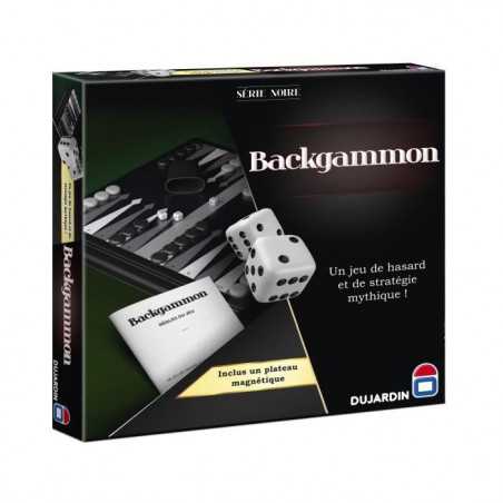 Backgammon jeu de plateau - Série noire - Jeu de société traditionnel - 55340 - DUJARDIN