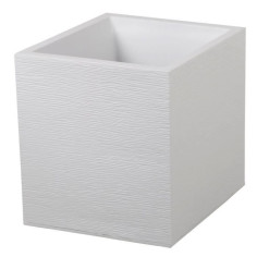 EDA Pot carré Graphit - 39 x 39 x 43 cm - Contenance 31L - Blanc cérusé EDA Pot carré Graphit - 39 x 39 x 43 cm - Contenance 31L - Blanc cérusé