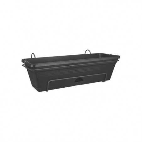 ELHO Balconniere Green Basics Allin1 - Extérieur & Balcon - L 25,7 x W 47,3 x H 16,7 cm - Vivre noir