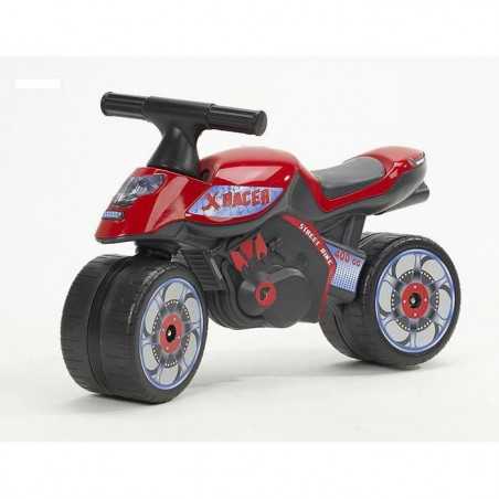 Porteur Baby Moto Falk Racing Team - Draisienne - Larges roues - Rouge - 40% de plastique recyclé - FALK