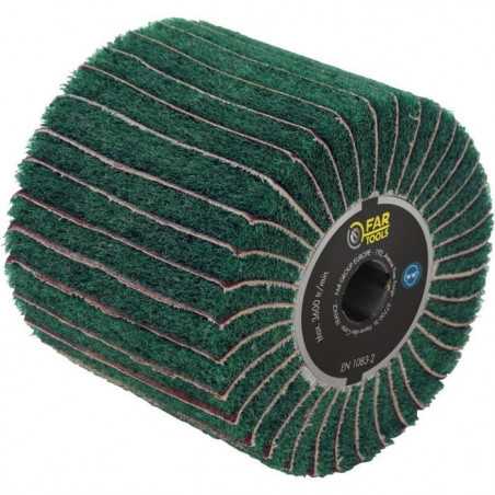 FARTOOLS Brosse fibre synthétique et lamelles abrasives Ø120mm/L100mm