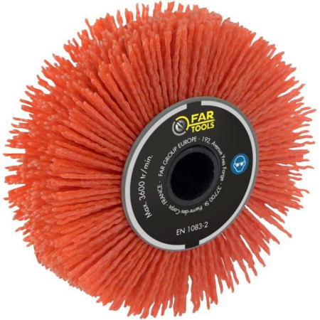 Brosse de précision a nylon abrasif - FARTOOLS - Ø120mm/L20mm - Idéal pour angles