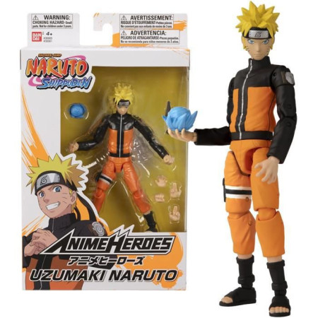 Figurine Anime Heroes Naruto Uzumaki 17 cm - BANDAI - Collectionnez toutes les figuri