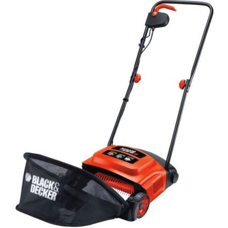 BLACK+DECKER Aérateur Démousseur Filaire 600 W GD300-QS pour une Pelouse sans Mousse