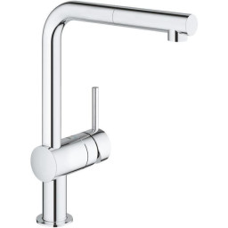 GROHE Mitigeur évier Minta 32168000 - Douchette extractible - Bec L - Bec tube pivota