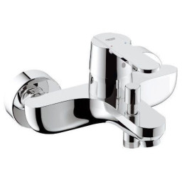 Mitigeur monocommande bain douche - GROHE - Get - Montage mural - Raccord fileté - Rosaces métal