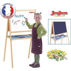Jeujura - Tableau Double face Créatifs en Bois (craies + feutres) Jeujura - Tableau Double face Créatifs en Bois (craies + feutres)