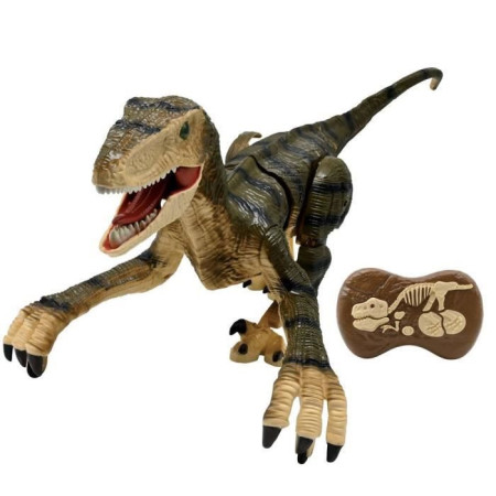 LEXIBOOK - Velociraptor 45 cm - Dinosaure de simulation télécommandé - Français