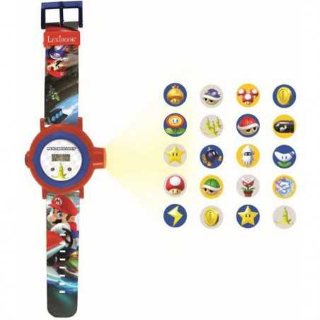 Lexibook, Montre Bracelet Ajustable, Mario Kart, Projections de 20 Images, Ecran Digital
