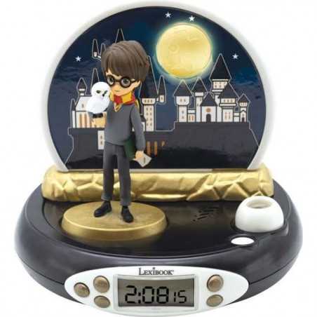 Lexibook - Harry Potter - Réveil Projecteur - Veilleuse et Projection de l'heure au Plafond - Effets sonores - Piles