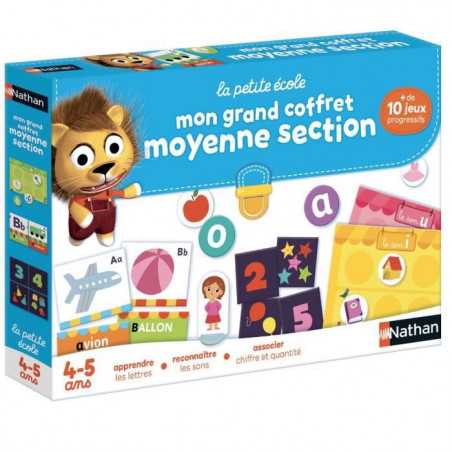 NATHAN La Petite Ecole - Mon Grand Coffret Moyenne Section - Jeu éducatif