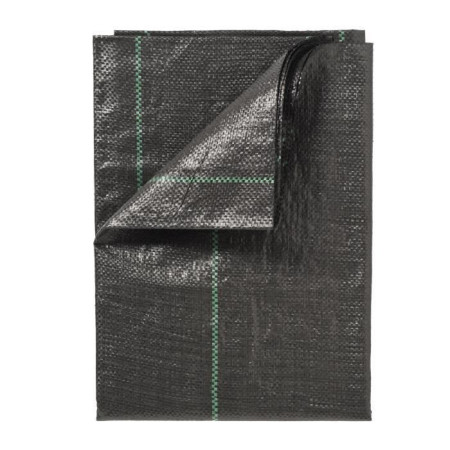 Nature Bâche de sol de contrôle des mauvaises herbes 1x50 m Noir