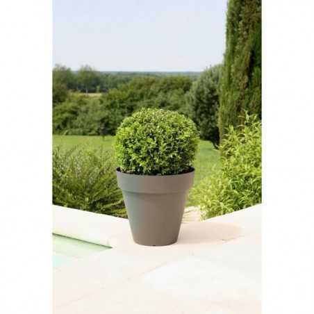 Pot de fleurs - RIVIERA - Soleilla Rond - Ø 59 x 53,6 cm - Gris pailleté