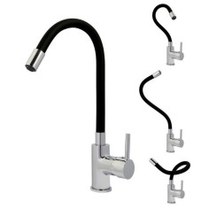 ROUSSEAU Robinet mitigeur de cuisine Køben - Sans douchette - Mémoire de forme - Gris et noir ROUSSEAU Robinet mitigeur de cuisine Køben - Sans douchette - Mémoire de forme - Gris et noir
