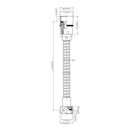 5m NF double agrafage en inox chromé