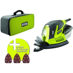 RYOBI - Ponceuse triangulaire 100 W - 12 000 osc/min - 169 x 100 mm - Livrée en sac d