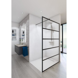 Paroi de douche AURYS BALEARES ATELIER N°2 - Verre Timeless 8 mm trempé Saint-Gobain