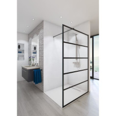 Paroi de douche AURYS BALEARES ATELIER N°2 - Verre Timeless 8 mm trempé Saint-Gobain