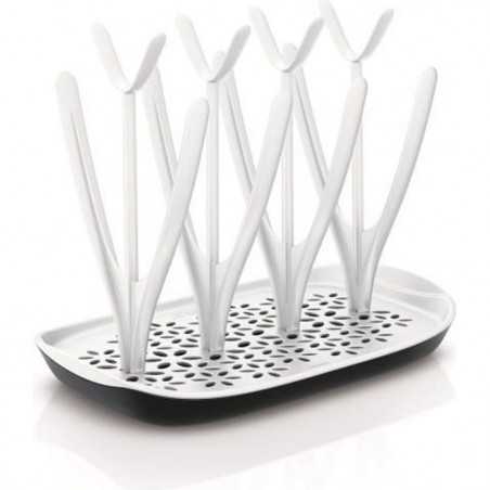 Egouttoir a biberons et tétines - PHILIPS AVENT - Bac d'égouttement amovible - Blanc/Gris
