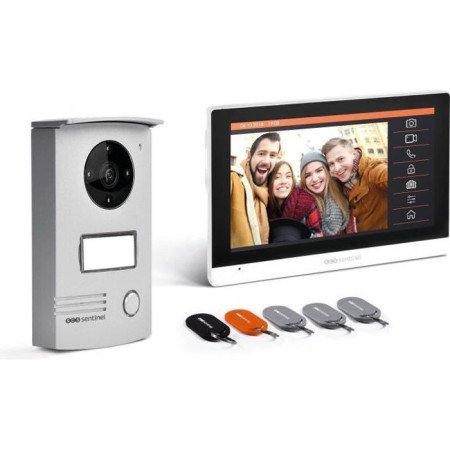 Interphone vidéo filaire avec badges SCS SENTINEL VisioDoor 7+ RFID - écran tactile 7