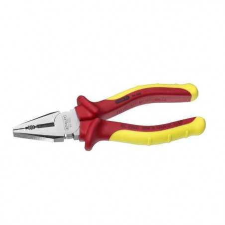 Pince universelle isolée - STANLEY - 0-84-000 - 160 mm - Rouge - Protection électrique