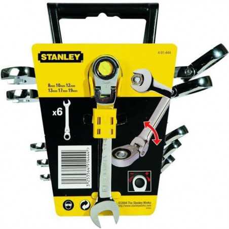 Clé mixte a cliquet - STANLEY - 4-91-444 - 6 pieces de 8 a 19 mm