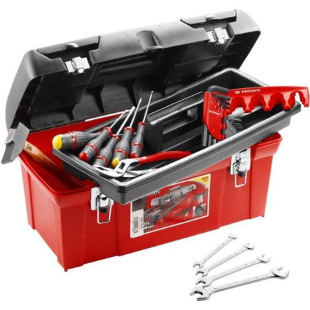 Caisse a outils FACOM + 20 outils - 5 Tournevis Protwist + 9 Clés mâles + 4 Clés a fo