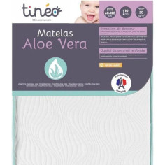 Matelas bébé 60x120x10cm Aloe vera - Peau Sensible - Propriétés Anti Bactériennes/All