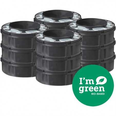 TOMMEE TIPPEE Recharges Poubelle a Couches Twist & Click avec GREENFILM Antibactérien d'Origine Durable, Lot de 12