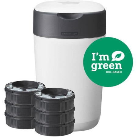 Tommee Tippee - Poubelle a couches - Twist & Click Kit - Lot de 6 recharges - Film mu