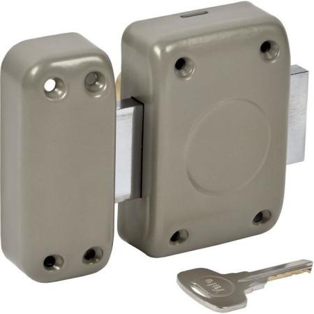 YALE - YV25C-35 Verrou de cave cylindre 5 goupilles diametre 23 mm - longueur 35 mm - 4 clés - beige
